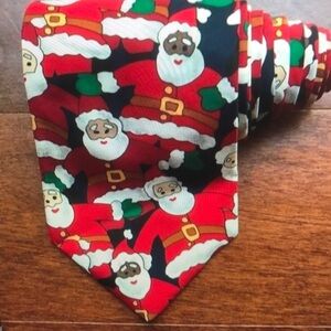 Vintage Save The Children “Happy Santa” 100% Silk Tie,Made in The USA